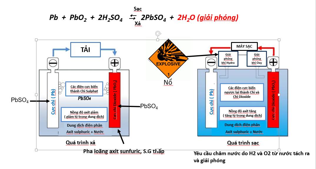 cấu tạo bình điện xe nâng
